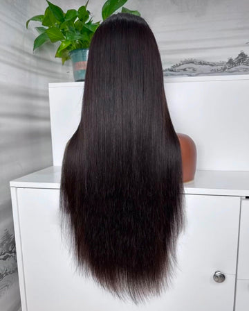Natural Black - Luxury Virgin Indian 13x6 HD Lace Frontal Wigs 250% Density