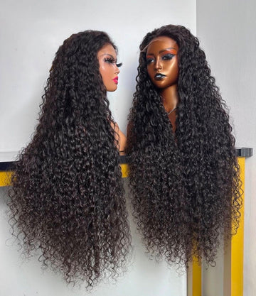 Natural Black - Luxury Raw Indian 13x4 Lace Frontal Wigs 200% Density
