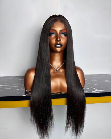 Natural Black - Luxury Raw Indian 4x4 Closure Wigs 250% Density