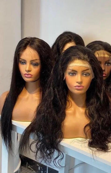 Natural Black - Luxury Virgin Indian 4x4 HD Closure Wigs 200% Density