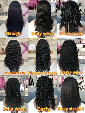 Natural Black -Luxury Raw Indian 13x4 Lace Frontal Wigs 250% Density